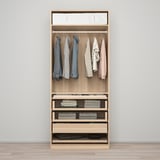 PAX / FORSAND Wardrobe combination, white stained oak effect/white stained oak effect, 100x60x236 cm