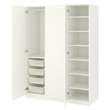 PAX / FORSAND Wardrobe, white/white, 150x60x201 cm