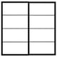 PAX Pair of sliding door frames w rail, black, 200x201 cm