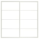 PAX Pair of sliding door frames w rail, white, 200x201 cm