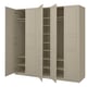 Option: PAX / TYSSEDAL Wardrobe combination, grey-beige/grey-beige, 250x60x236 cm