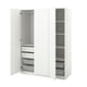 PAX / VIKANES Wardrobe combination, white/white, 150x60x201 cm