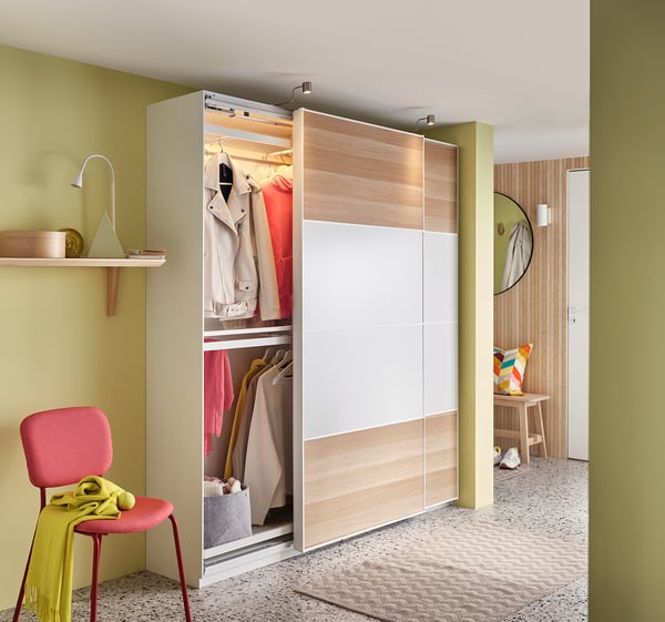 PAX Wardrobe frame, white, 100x35x236 cm