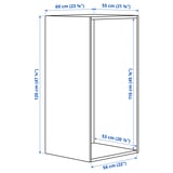 PLATSA Frame, white, 60x55x120 cm