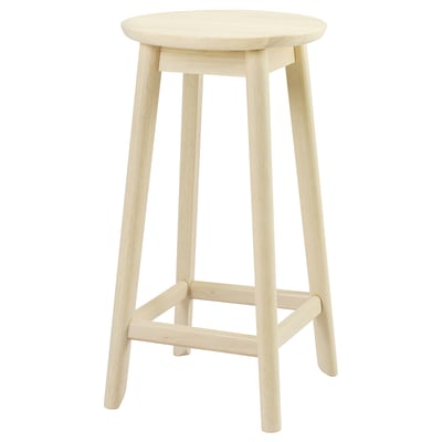 RÄVSTEN Bar stool, counter height rubberwood, 62 cm