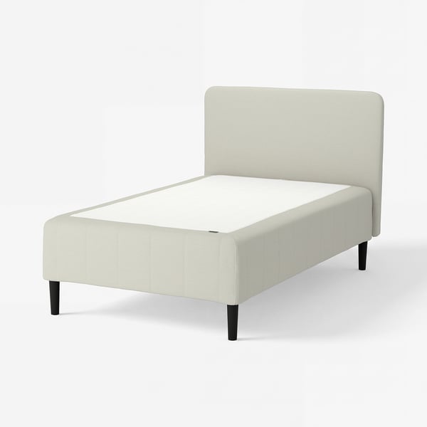 RÅHOLMAR Pocket spring mattress bse, 5 zones, incl leg and headboard firm/Knisa light beige, 120x200 cm