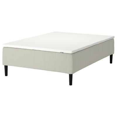 RÅHOLMAR Pocket spring mattress bse, 5 zones, incl leg and mattress pad firm/Knisa light beige Nordberget, 120x200 cm