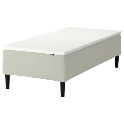 RÅHOLMAR Pocket spring mattress bse, 5 zones, incl leg and mattress pad firm/Knisa light beige Nordberget, 80x200 cm