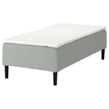 RÅHOLMAR Pocket spring mattress bse, 5 zones, incl leg and mattress pad firm/Tibbleby beige/grey Nisseholm, 90x200 cm