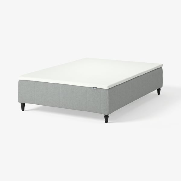 RÅHOLMAR Pocket spring mattress bse, 5 zones, incl leg and mattress pad firm/Tibbleby beige/grey Nordberget, 120x200 cm