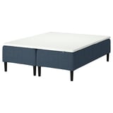 RÅHOLMAR Pocket spring mattress bse, 5 zones, incl leg and mattress pad medium firm/Kilanda dark blue Nordberget, 160x200 cm