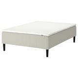 RÅHOLMAR Pocket spring mattress bse, 5 zones, incl leg and mattress pad medium firm/Knisa light beige Nisseholm, 120x200 cm