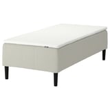 RÅHOLMAR Pocket spring mattress bse, 5 zones, incl leg and mattress pad medium firm/Knisa light beige Nisseholm, 90x200 cm