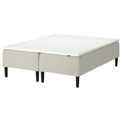 RÅHOLMAR Pocket spring mattress bse, 5 zones, incl leg and mattress pad medium firm/Knisa light beige Nordberget, 180x200 cm