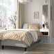 RÅHOLMAR Pocket spring mattress bse, 5 zones, incl leg and mattress pad medium firm/Tibbleby beige/grey Nordberget, 80x200 cm
