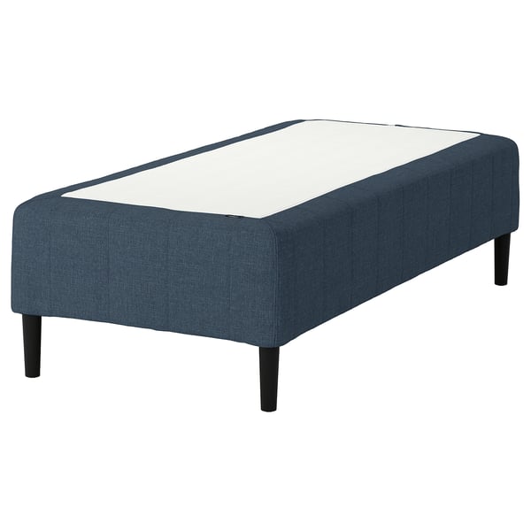 RÅHOLMAR Pocket spring mattress bse, 5 zones, incl leg firm/Kilanda dark blue, 90x200 cm