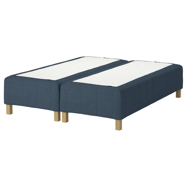 RÅHOLMAR Pocket spring mattress bse, 5 zones, incl leg firm/Kilanda dark blue, 180x200 cm