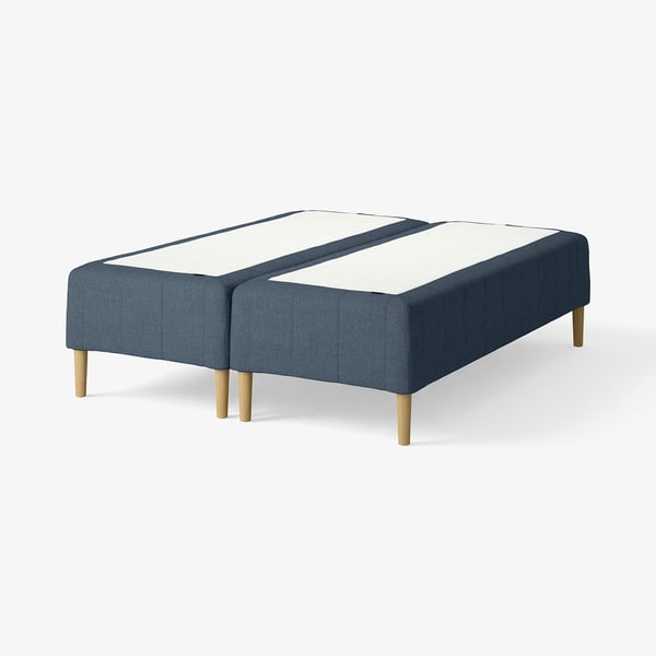RÅHOLMAR Pocket spring mattress bse, 5 zones, incl leg firm/Kilanda dark blue, 180x200 cm