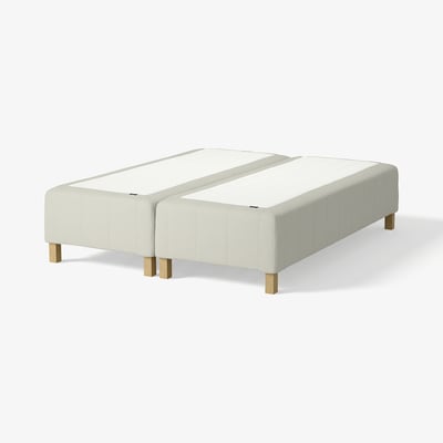 RÅHOLMAR Pocket spring mattress bse, 5 zones, incl leg firm/Knisa light beige, 180x200 cm