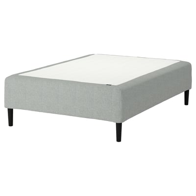 RÅHOLMAR Pocket spring mattress bse, 5 zones, incl leg firm/Tibbleby beige/grey, 120x200 cm