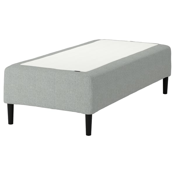 RÅHOLMAR Pocket spring mattress bse, 5 zones, incl leg firm/Tibbleby beige/grey, 90x200 cm