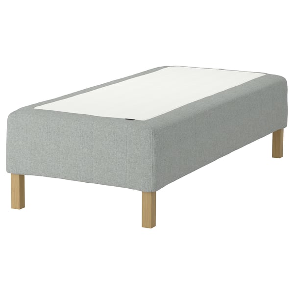 RÅHOLMAR Pocket spring mattress bse, 5 zones, incl leg firm/Tibbleby beige/grey, 80x200 cm