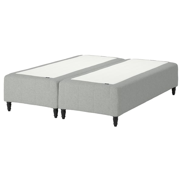 RÅHOLMAR Pocket spring mattress bse, 5 zones, incl leg firm/Tibbleby beige/grey, 180x200 cm