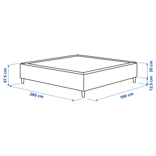 RÅHOLMAR Pocket spring mattress bse, 5 zones, incl leg, mattress pad and headboar firm/Knisa light beige Nisseholm, 180x200 cm