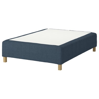 RÅHOLMAR Pocket spring mattress bse, 5 zones, incl leg medium firm/Kilanda dark blue, 140x200 cm