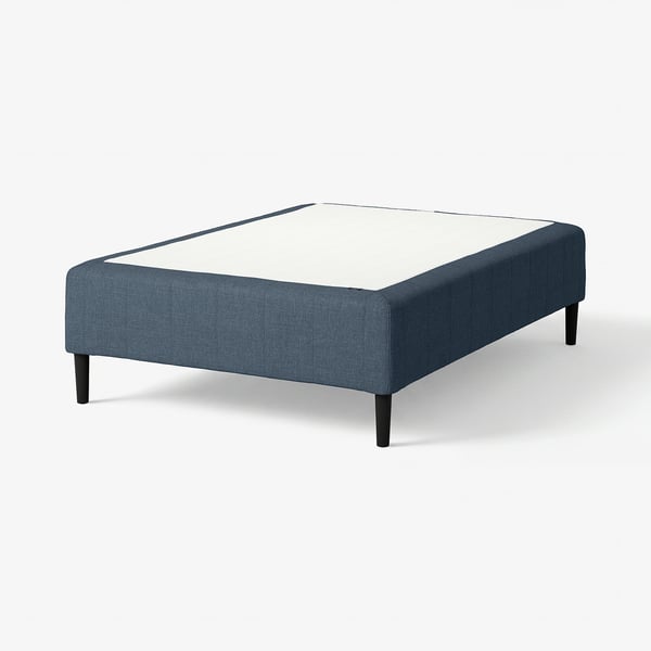 RÅHOLMAR Pocket spring mattress bse, 5 zones, incl leg medium firm/Kilanda dark blue, 140x200 cm