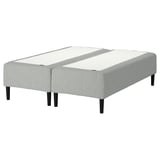 RÅHOLMAR Pocket spring mattress bse, 5 zones, incl leg medium firm/Tibbleby beige/grey, 160x200 cm