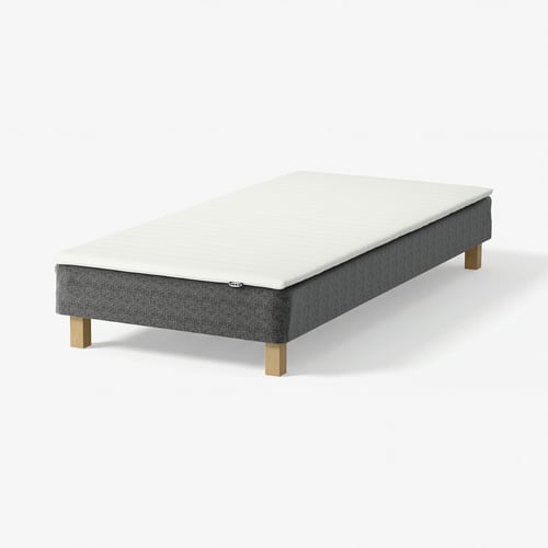 RANDÅSEN Bonnell spring mattress base, incl leg and mattress pad medium firm/Bremanger grey Näsfjället, 90x200 cm