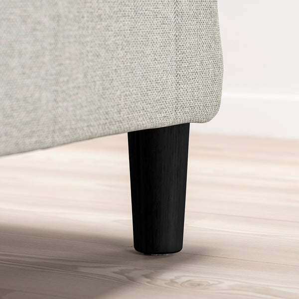 RENFJÄLLET Pocket spring mattress base, incl leg and headboard firm/Tibbleby beige/grey, 160x200 cm