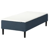 RENFJÄLLET Pocket spring mattress base, incl leg and mattress pad firm/Kilanda dark blue Näsfjället, 80x200 cm
