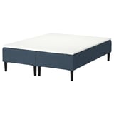 RENFJÄLLET Pocket spring mattress base, incl leg and mattress pad firm/Kilanda dark blue Näsfjället, 160x200 cm