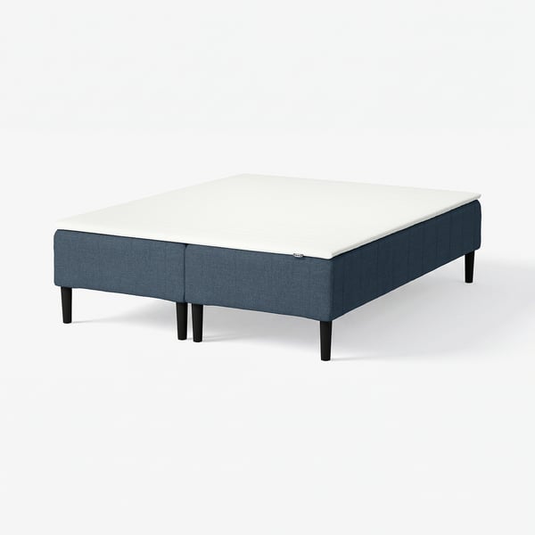 RENFJÄLLET Pocket spring mattress base, incl leg and mattress pad firm/Kilanda dark blue Näsfjället, 180x200 cm