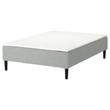 RENFJÄLLET Pocket spring mattress base, incl leg and mattress pad firm/Tibbleby beige/grey Näsfjället, 120x200 cm