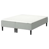 RENFJÄLLET Pocket spring mattress base, incl leg and mattress pad firm/Tibbleby beige/grey Näsfjället, 180x200 cm