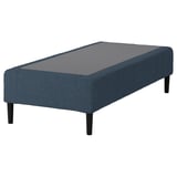 RENFJÄLLET Pocket spring mattress base, incl leg firm/Kilanda dark blue, 90x200 cm
