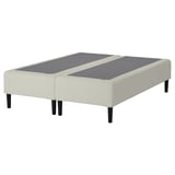 RENFJÄLLET Pocket spring mattress base, incl leg firm/Knisa light beige, 180x200 cm