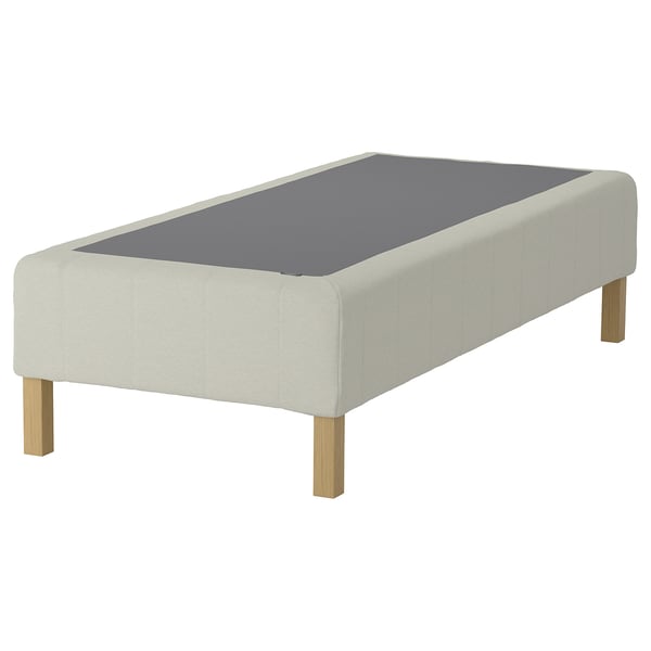 RENFJÄLLET Pocket spring mattress base, incl leg firm/Knisa light beige, 80x200 cm