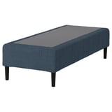RENFJÄLLET Pocket spring mattress base, incl leg medium firm/Kilanda dark blue, 80x200 cm