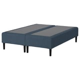 RENFJÄLLET Pocket spring mattress base, incl leg medium firm/Kilanda dark blue, 160x200 cm