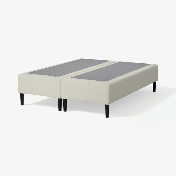RENFJÄLLET Pocket spring mattress base, incl leg medium firm/Knisa light beige, 180x200 cm