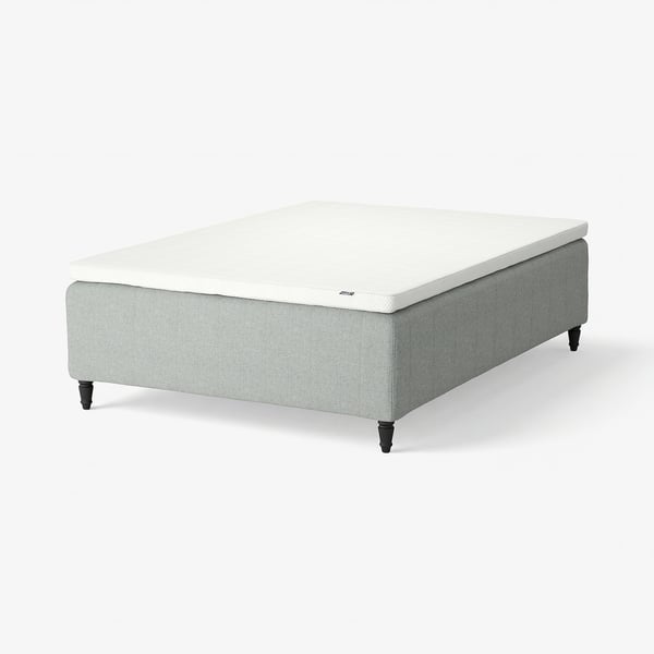 RISHÖJDEN Pocket spring mattress bse, 7 zones, incl leg and mattress pad firm/Tibbleby beige/grey Norrsele, 120x200 cm