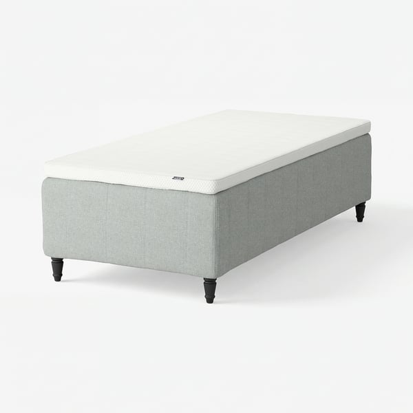 RISHÖJDEN Pocket spring mattress bse, 7 zones, incl leg and mattress pad firm/Tibbleby beige/grey Norrsele, 80x200 cm