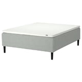 RISHÖJDEN Pocket spring mattress bse, 7 zones, incl leg and mattress pad firm/Tibbleby beige/grey Nyläget, 160x200 cm
