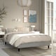 RISHÖJDEN Pocket spring mattress bse, 7 zones, incl leg and mattress pad firm/Tibbleby beige/grey Nyläget, 140x200 cm