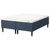 RISHÖJDEN Pocket spring mattress bse, 7 zones, incl leg and mattress pad medium firm/Kilanda dark blue Nyläget, 180x200 cm