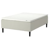 RISHÖJDEN Pocket spring mattress bse, 7 zones, incl leg and mattress pad medium firm/Knisa light beige Nyläget, 120x200 cm